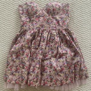 Urban Outfitters dusty pink strapless dress